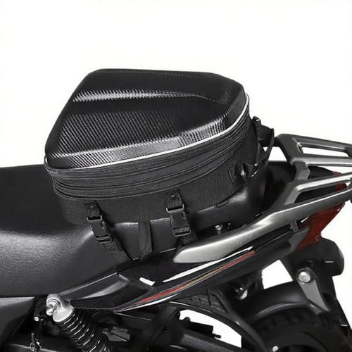 MYJDML Alforjas Moto para Honda PCX 125 PCX 150 PCX125 PCX150, Mochila RíGida Moto Bolsa De Asiento Trasero Moto Extensible Bolsa Trasera Moto Impermeable con Correas