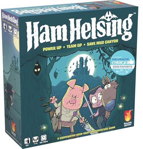 Ham Helsing – Cooperative Monster Adventure Board Game | 1–4 Players, Ages 10+, 60–90 Min | Deck-Crafting with Transparent Cards | Spooky Halloween Theme