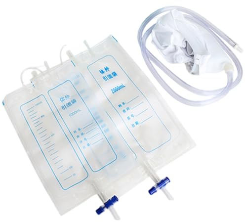 Catéter externo de silicona para mujeres, urinario hembra portátil con cinturón de cintura y 2 bolsas de orina, urinal portátil en cama