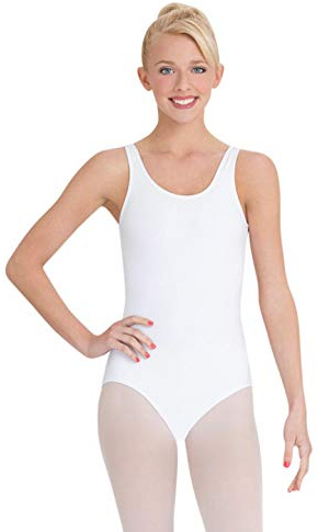 Capezio - damtrikå i basmodell med linneöverdel, Vitt, L