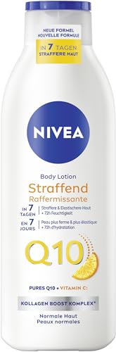 NIVEA Body Lotion Q10 Straffend + Vitamin C, Body Milk für straffere Haut & verbesserte Elastizität in 7 Tagen, Körpercreme mit purem Q10 und Vitamin C (250 ml)