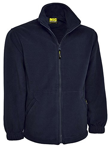 MIG - Mud Ice Gravel Mens Full Zip Classic Fleece Jackets Sizes XS to 4XL Suitable for Work & Leisure (M - Medium, Navy Blue)