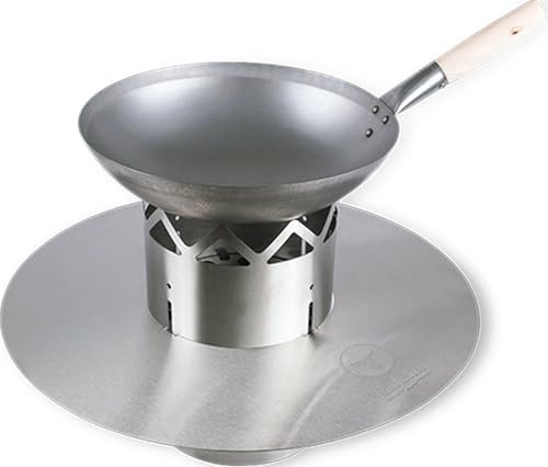 MOESTA-BBQ 10117 WOK'N BBQ – Set completo per barbecue a sfera Ø 47 cm – Inserto per grill, altezza regolabile, padella wok, cucchiaio wok