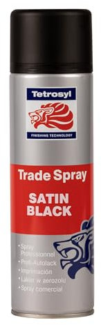 Tetrosyl Trade Spray Paint, Satin Black, 500 ml