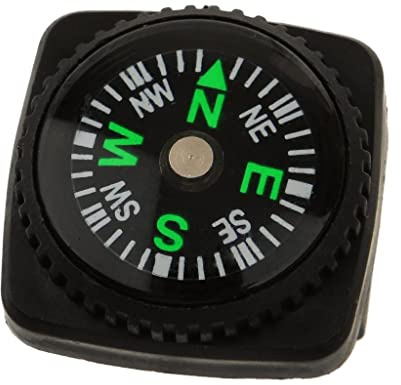Gazechimp Brújula de Caucho con Reloj y Funda Pulsera Paracord para Deportes y Aire Libre