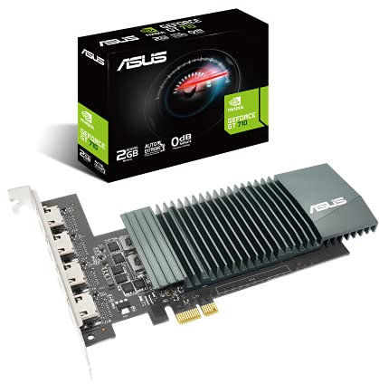 ASUS GT710-4H-SL-2GD5 GeForce GT 710 2GB GDRR5 with 4 x HDMI ports and single slot for silent multi-monitor productivity