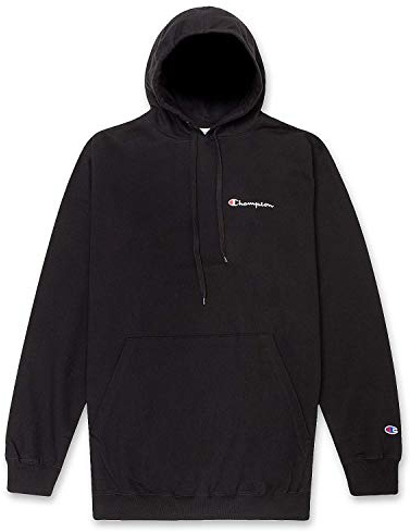 Champion Big and Tall Hoodies for Men – Embroidered Pullover Hoodies Sweatshirt Black