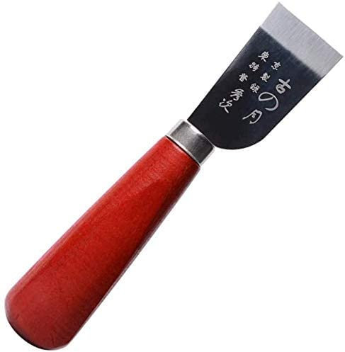 Leather Skiving Knife with Wooden Handle - Leather Edging Tool for DIY Leathercraft Cutting