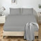 My home store Double Fitted Sheet 25 cm Deep Brushed Microfiber Ultra Soft No-Iron Wrinkle-Resistant Plain Dyed Fitted Bed Sheets Hypoallergenic Breathable Sheets (Grey)