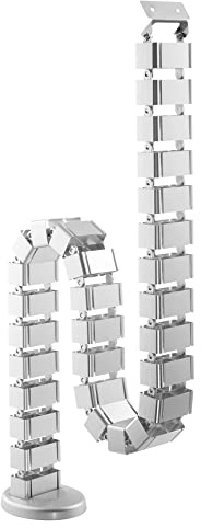 mywall Kabelführung HZ42SL mit Einer Länge bis 1.285 mm, Kabelmanagement für Schreibtische mit Schraubenfixierung, Kabelschlauch-Kabelkanal Rund, 4-Fach Kanalsystem mit modularer Wirbelstruktur