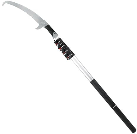 Astsäge Teleskopsäge, 3M/4M Handsäge Baumsäge Gartensäge, Einstellbare Länge Astsäge Teleskop mit Asthaken (4m)