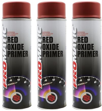 PROTOUCH 3x Promatic Red Oxide Primer Spray Aerosol, 500ml, Fast Drying, Corrosion Prevention, Easy Sanding