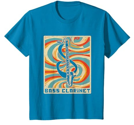 Vintage Bass Clarinette Player Music Retro Poster T-Shirt