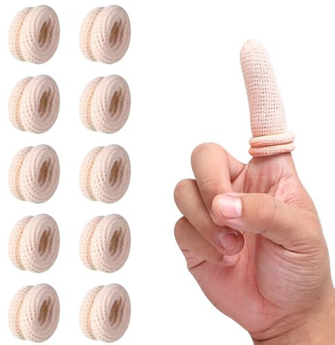 10 Stück Fingerverband Fingerbandage Atmungsaktive Fingerlinge Fingerschützer Fingerpflaster Finger Bob für Arbeit Küche Garten