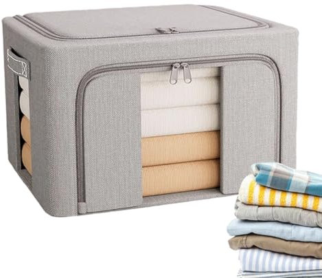 Rrlihjgu Bacs De Rangement Pour Vêtements - Boîtes De Rangement 24L Pour Organisateur De Placard | Panier Organisateur Empilable À Fermeture Éclair Pour Placard Cellier Garage Chambre Sous Lit