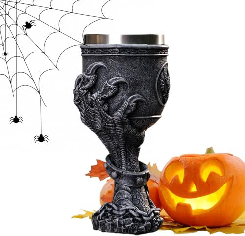 Genérico Cáliz Gótico Para Vino - Cáliz Con Garra de Dragón - Copa Antigua Para Fiestas Regalo Hombre