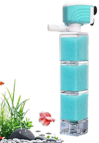 Generisch Aquarium Filter - Water Circulation Pump for Aquariums with Filter | Filter System Flow Pump for Beginners Breeding Sea Scripts Aquaristics Hobby Office