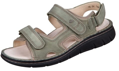Finn Comfort Wanaka-Soft ormbunke/sand (grön) – sandal med lös insats – damskor sandal bekväm/lös insats, grön, läder (dosel)