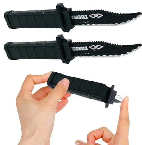 YIPFEN 2Pcs Coltello Finto Lama Retrattile Pugnale Magico Scherzi di Carnevale Accessori Divertenti per Bambini e Adulti