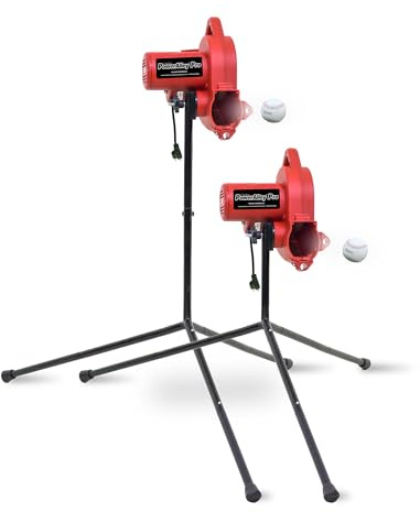 Heater Power Alley Pro Real Baseball Machine - Adjustable Design, Pitches Real Baseballs Up to 45 MPH, Accurate and Portable Training Tool for Batting, Pitching, and Field Practice