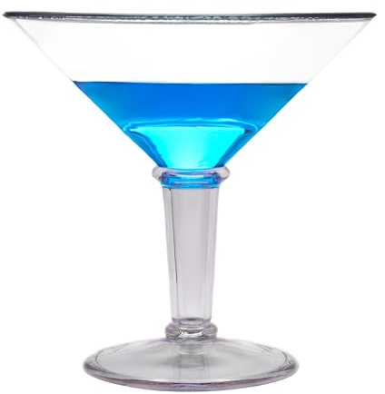 G.E.T. Shatterproof Plastic Jumbo Martini Cocktail Glass, BPA Free, 48 Ounce, Clear