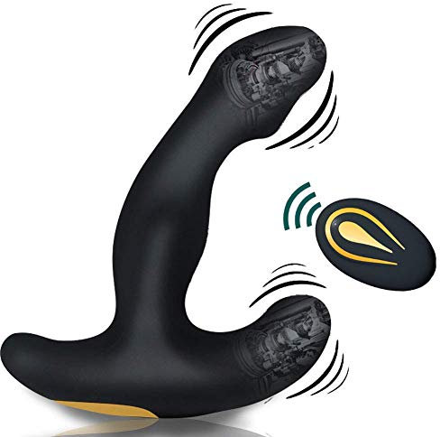 Massaggiatore Prostatico, 12 Modelli Di Stimolazione E 2 Potenti Motori, Giocattolo Del Sesso in Silicone Liscio Impermeabile Con Punto G A Vibrazione Remota Senza Fili