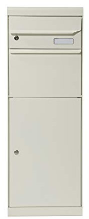 ME-FA 661011M MEFA Paketbriefkasten Maple 661 (Farbe Reinweiß semi matt, Postkasten mit Schloss, Größe 1091x402x303), weiß