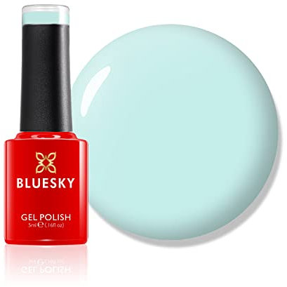 Bluesky Gel Nail Polish, Turquoise Blue, Mini, A103, Arctic, Baby Blue, Long Lasting, Chip Resistant, 5ml (Requires Drying Under UV LED Lamp)