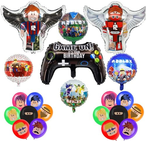 Globos Robllox Decoraciones de Cumpleaños，Globos de Cumpleaños Robllox，Globos de Decoración Fiesta，Decoraciones de cumpleaños