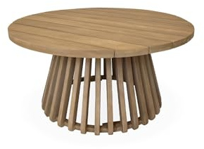 Alice's Garden sweeek - Table Basse de Jardin Ronde en Bois d'acacia. intérieur/extérieur Ø80cm