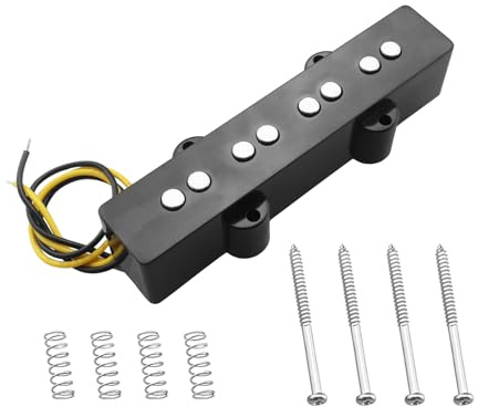 VGOL, pickup ceramico aperto da 95mm per basso, 4 corde per chitarra elettrica stile JB, pickup al ponte per basso jazz, con vite a molla, colore nero