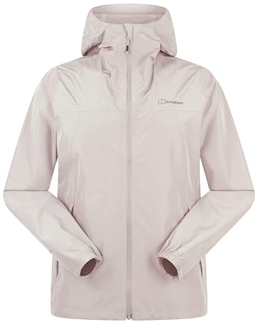 Berghaus Men's Deluge Pro Waterproof Shell Jacket | Adjustable | Durable Coat | Rain Protection Waterproof Jacket, Taupe, 2XL