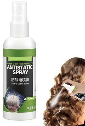 Static Spray, Static Household Spray 100ml | Portable Fabric Spray Travel Size for Hair, Clothes, Fabrics, Linens, Blankets, Carpets, Easily Eliminates Static