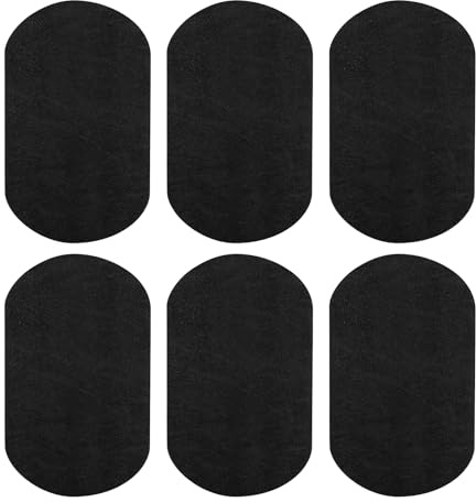 QUARKZMAN 6pz Toppe Termoadesive, Toppa Velluto Per Gomiti E Ginocchia, Per Riparazione Tessuti Per Riparazione Abbigliamento Maglioni Pantaloni Camicie,7x4 Nero