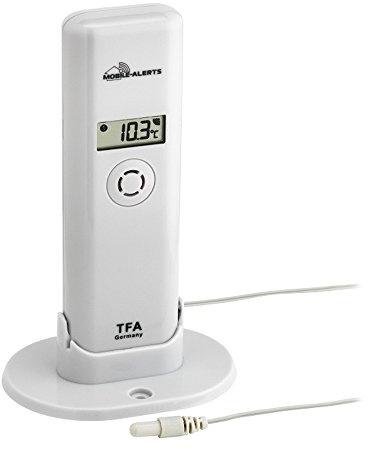 TFA Dostmann Weatherhub Émetteur Thermo-hygromètre avec sonde de câble étanche Smart Home pour Appareil de Refroidissement, étang, Piscine, Blanc