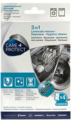 3 in 1 Anticalcare - Sgrassante - Igienizzante, 4 bustine - Care + Protect