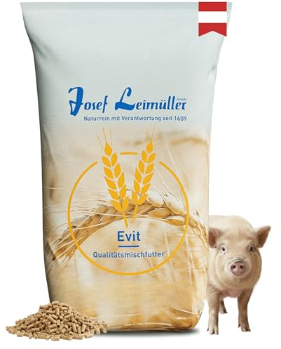 Leimüller Minisvinfoder pellets 25 kg dvärgsvin foder dvärgbevis | 100 % genteknikfritt, dammfritt, naturligt grisfoder, kvalitet från Österrike
