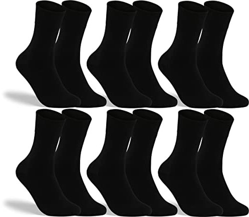 RS. Harmony Socken ohne Gummibund für Herren, aus Baumwolle 31196 | 6 Paar | schwarz | 43-46