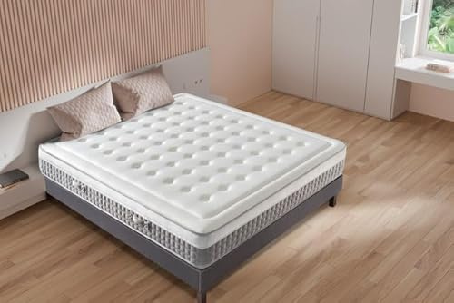 DAGOSTINO HOME BOUTIQUE COLLECTION Matelas Mousse 140x190 Berlin - Ferme - Réversible - Côté Été/Hiver - H25 Cm