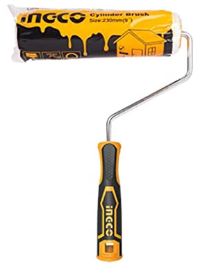 Ingco Hrht052301 Rullo Con Manico Per Pitturare Pittura Smalto 23 Cm Acrilico Pelo Corto Per Muri Interni