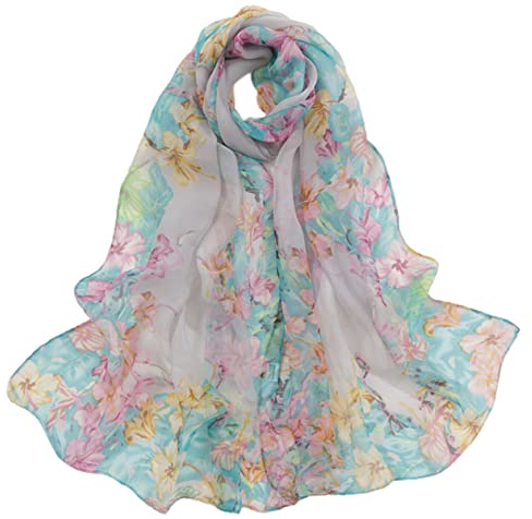 FAIRYGATE Women's Scarves & Wraps Vintage Georgette Floral Style Classy Large Long Sarongs Ladies Scarfs Gifts