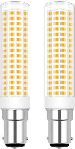 XIMNCHNI B15D LED Lampe 10W Ersetzt für Osram Halolux Ceram 100W,Warmweiß 3000K B15D LED Glühbirnen 1200LM für Schlafzimmer Wohnzimmer, AC 100-265V, Nicht Dimmbar,2 Stück