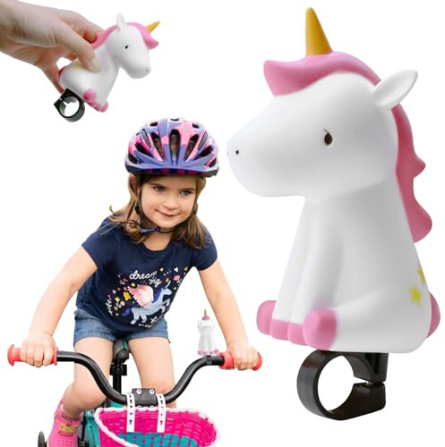 GAROMIA Fahrradklingel für Kinder, Hupe, Zubehör, Fahrrad, Kinder, gepudert, Einhorn, Klingel, Mountainbike, für Mädchen und Jungen