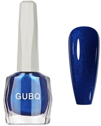 Pearl Blue Holographic Nail Polish - Deep Color Quick Drying & Long Lasting - No Need Baking & Easy to Apply for Women