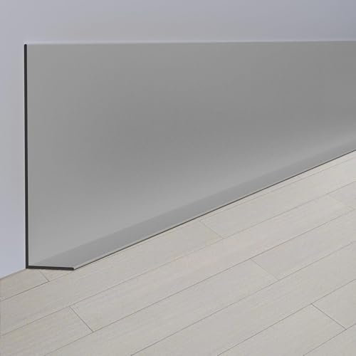 ZZLQIAN Plinthe souple autoadhésive PVC 60x20 mm – 6 mètre plinthes murales, pliable, Plinthe Moulure Garniture pour revêtement de sol, Gris
