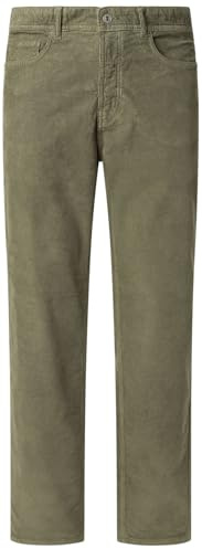 Pepe Jeans Pantalones de Pana Ajustados con Cinco Bolsillos para Hombre, Verde (Verde Caqui Oscuro), 40, Verde (Verde Caqui Oscuro), 52