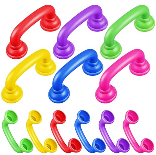 Gatuida Téléphones Jouets Chuchotés Lot de 12 Pièces en Plastique pour Enfants Jeu D'Imitation Educatif Outils D'Orthophonie pour Tout-Petits Interaction Sociale