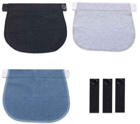 WUSJCOF Lot de 6 Extensions Élastiques de Ceinture pour Pantalons, Jeans, Jupes, Vêtements de Grossesse - Pratique et Confortable