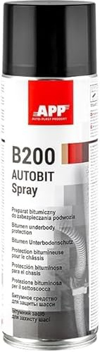 App B200 Bitume Spray di Protezione Sottoscocca Auto | Antipietrisco, Antiruggine e Antirombo Sottoscocca Protezione | Antiruggine Spray Alta efficienza | capacità 500 ml | Colore Nero