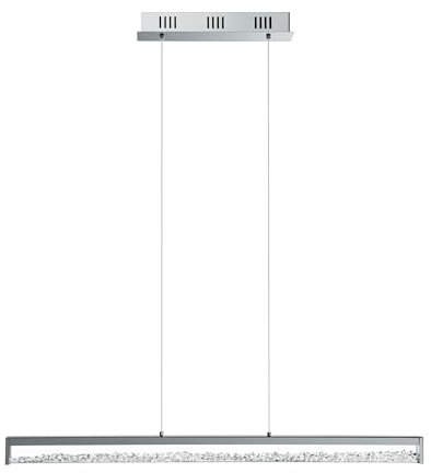 EGLO LED Pendelleuchte Cardito, 6 flammige Hängelampe modern, Hängeleuchte aus Metall in Chrom, Glas und Kristall in Klar, Esstischlampe, Wohnzimmerlampe hängend, warmweiß